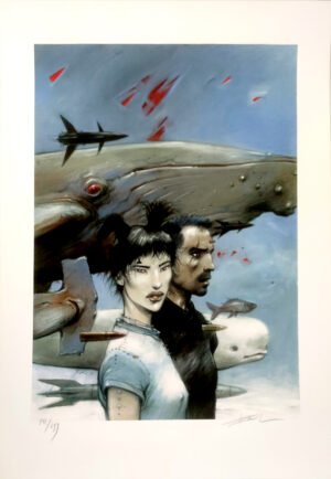 Enki Bilal: sérigraphie la couleur de l'air numérotée signée à 299 ex