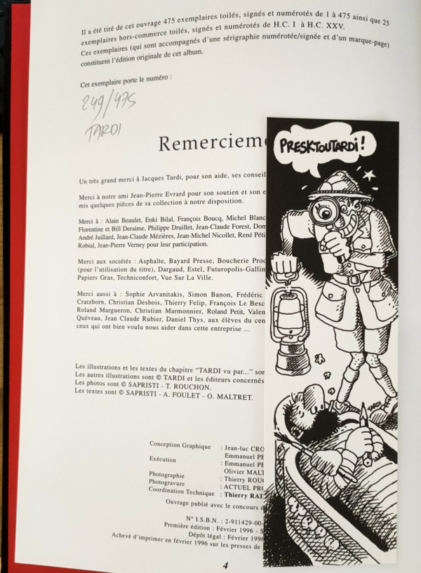 Tardi : Presque tout Tardi Tirage de tête N° signé – Image 2